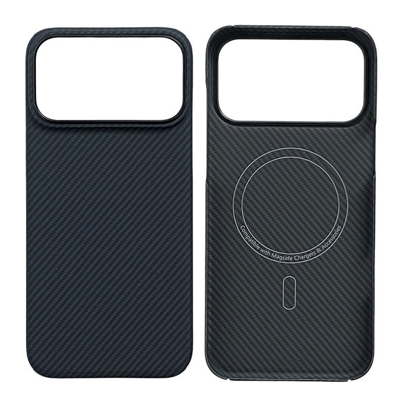Ultra Slim Kevlar Phone Case IPhone 17 Pro Max With Magnetic Attachment Carbon Fiber Cooling Shockproof Design