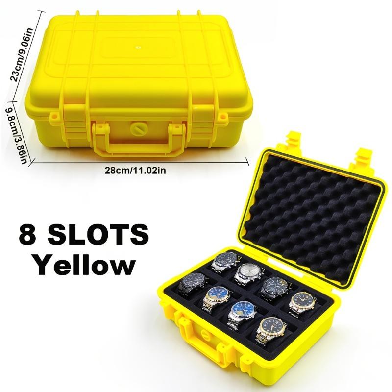 1 шт. Коробка для хранения часов, Материал PP, Вмещает 4/8 часов, Водонепроницаемая, Пыленепроницаемая, Отличный подарок на День святого Валентина/День отца/Рождество