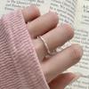 Korean Version Plain Ring Irregular 925 Sterling Silver Versatile Ring Women's Niche Ins Style Design Non-fading Combination Ring