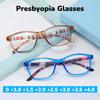 Роскошные модные квадратные очки для защиты глаз от пресбиопии, тенденция сверхлегких женских очков для пресбиопии, оправа диоптрий до +4,0