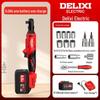 Электрический трещоточный ключ Delixi 90°, работающий от литиевой батареи, инструмент для ферм