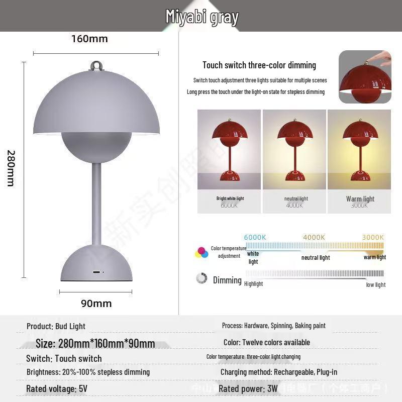 High-End LED Flower Bud Table Lamp for Bedroom & Living Room - Ideal for Wedding Gifts & Ambiance