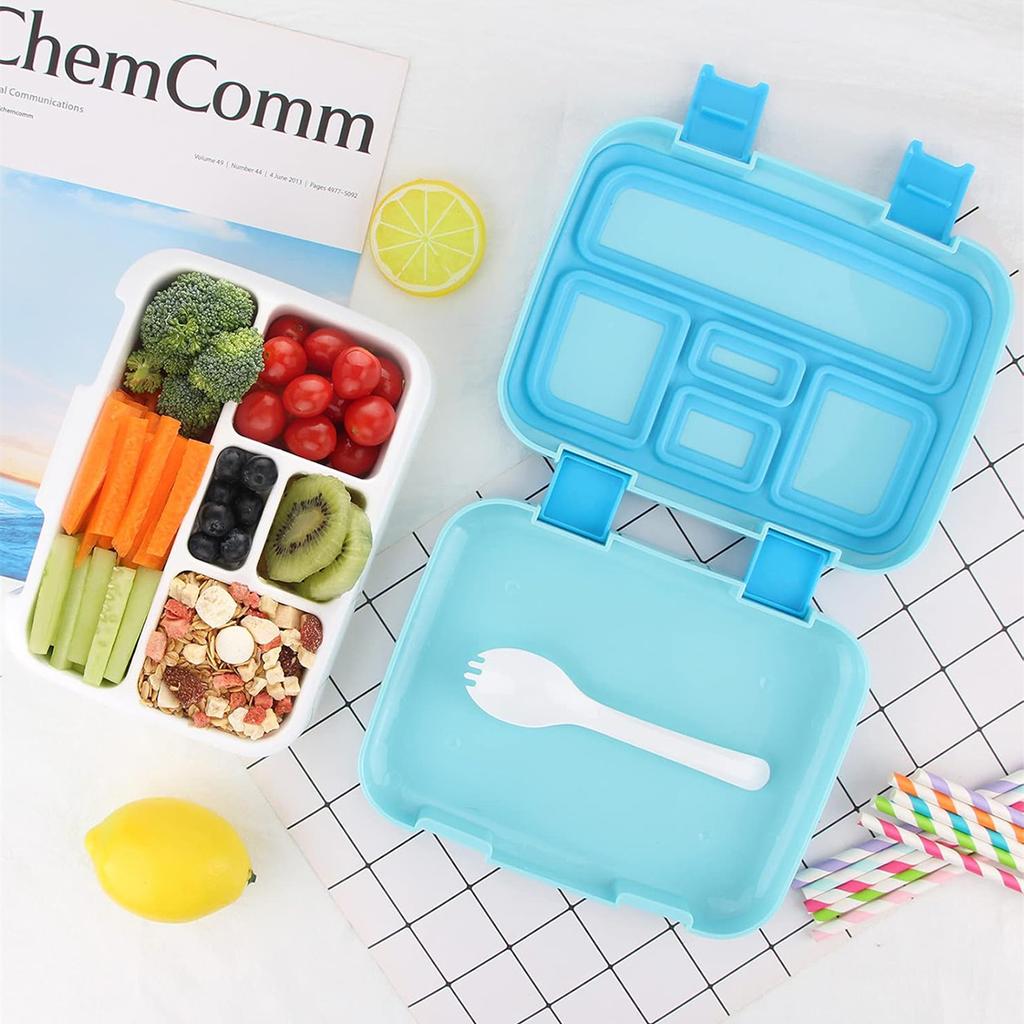 28.15oz Lunch Box Portable Leak Proof Bento Box 5 Compartments Meal Containers With Lid For School Picnic Workers Kitchen Suppli