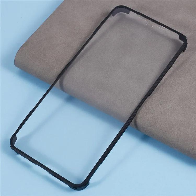 Для Xiaomi Redmi A3 / Poco C61 4G Противоударный чехол из акрила + корпус телефона из ТПУ, встроенная защитная пленка для экрана из ПЭТ, черный