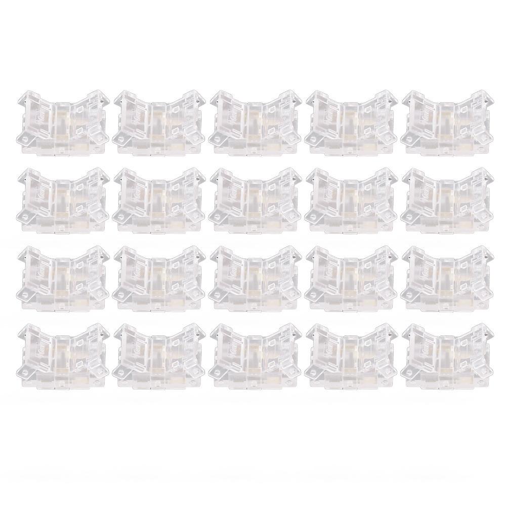 20pcs 10mm LED Strip to Wire Connector COB Solderless LED Connectors For Kitchen