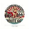 1 шт. Винтажная железная табличка Route 66, Ретро-постер на тему «Материнская дорога Америки», Забавный настенный декор для гаража, патио, кафе, бара
