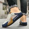 New Breathable Hole Shoes for Men's Toe Slippers Mesh Shoes Korean Style Casual Semi-torque Men's Shoes