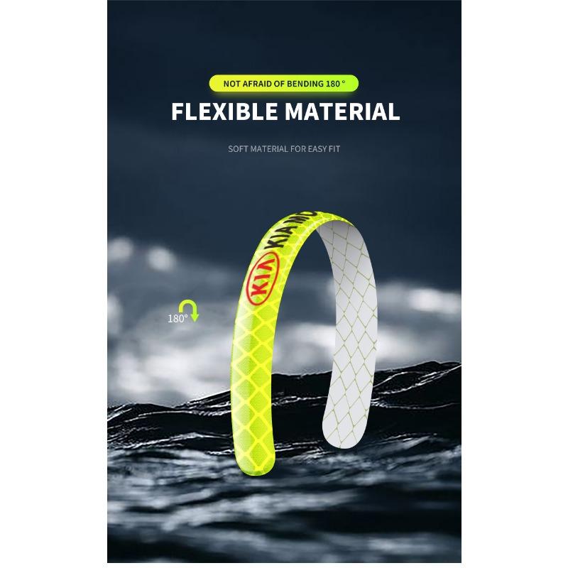 Car Wheel Hub Reflective Stickers Tire Rim Luminous Car Styling For Kia Sauer CUB CEED Cerato Forte K8 K900 Optima Picanto RIO VG Ray EV Venga