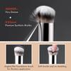 Кисть для консилера — точная скошенная кисть для нанесения тональной основы с мягкими синтетическими щетинками из веганского волокна для маскировки и смешивания с жидкой кремовой пудрой