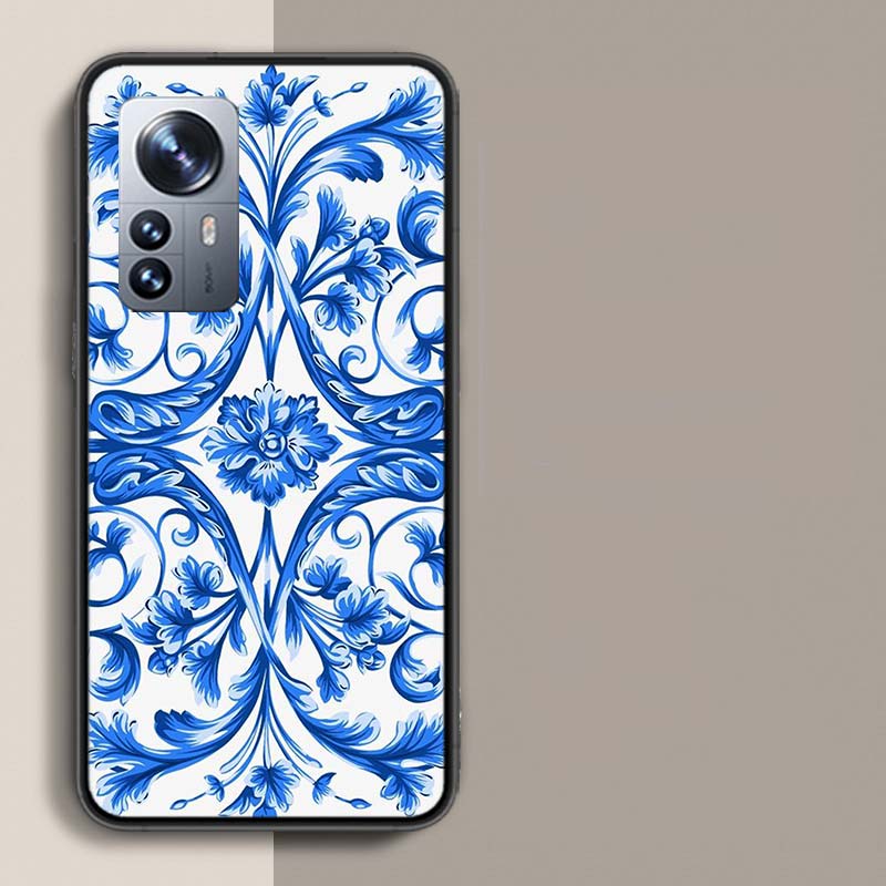 Сине-белый фарфоровый узор Чехол для телефона Для Redmi Note 15 Pro 5G 14 13 12 Pro Plus 11 11T 11E 11S 10 Pro 10S 9 9S Чехол Cell Cle