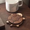 1pc Solid Wood Cute Turtle Insulation Mat, Cup Mat, Pot Mat, Tea Tray, Bar, Coffee Shop, Tea House, Desktop Anti Scalding Mat, R