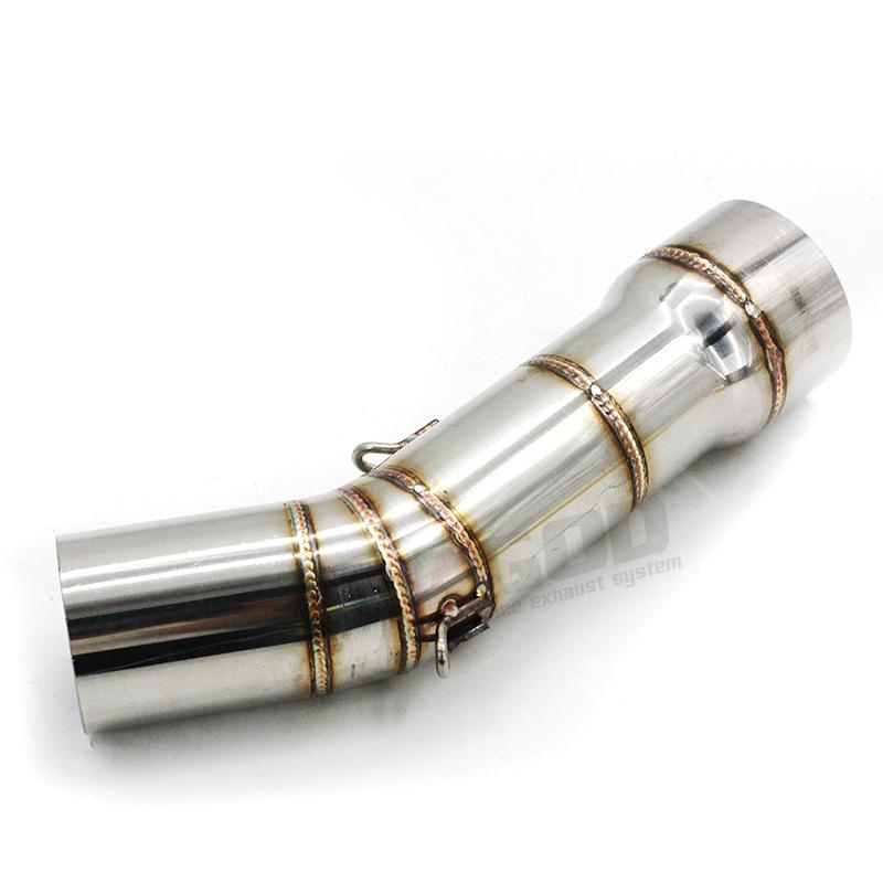 For DUCATI Diavel 60mm 51mm 1200 Motorcycle Exhaust Escape Moto Tube Muffler Connection Elbow Middle Link Pipe Pit Bike