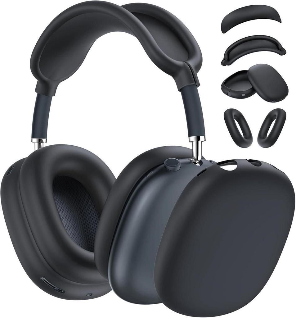 Силиконовый защитный чехол однотонный для AirPods Max - Мягкий чехол-оболочка для накладных наушников