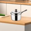 Cooking Pot with Lid, Small Milk Pot, Round, Scratch-Resistant, Soup for Kitchen,