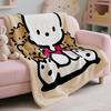 1pc Pochacco Cartoon Dog Flannel Blanket 2D Print Soft Warm Throw for Bedroom Living Room Camping Cozy Home Decor Cute Blanket