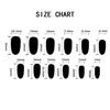 24PCS/set Heart Rate Nail Stickers Fake Nails Removable Finished Nail Art Versatile Waterproof Wearing Nails
