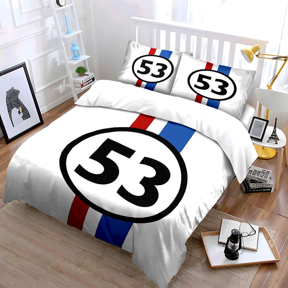Number 53 Striped Design Bedding Duvet Cover Set Duvet Cover Pillowcases (1*Duvet Cover 2*Pillowcases, without duvet insert)