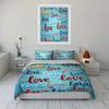 "Colorful Love Printed Bedding" Bedding Duvet Cover Set Duvet Cover Pillowcases (1 * Duvet Cover 2 * Pillowcases, without duvet insert)