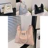 2024 New Korean Style Large Capacity Urban Minimalist Pu Tote Shoulder Bag