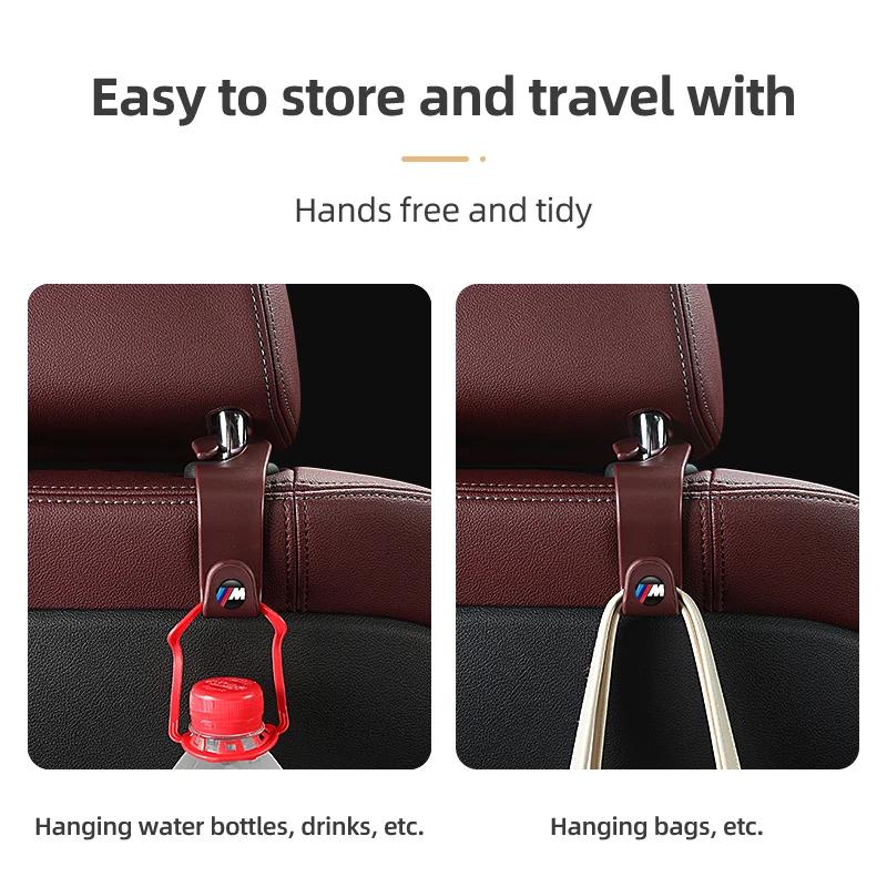 BABD1 2025 Hot Car Interior Seat Hooks Sundry Storage Holder For BMW M Power I3 G08 F15 F16 G20 G30 G11 G12 E36 E34 F94 F95 F97 F98 F9