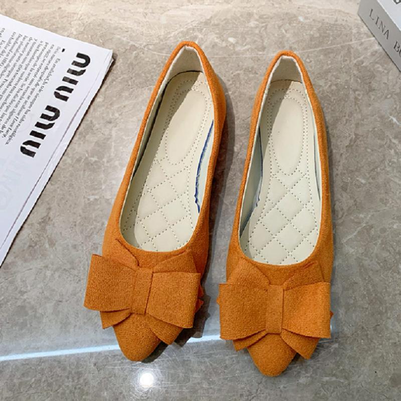 Женская обувь женская крутая легкая бант зеленый флок туфли на плоской подошве леди мода милый весна лето отель рабочая обувь ga129