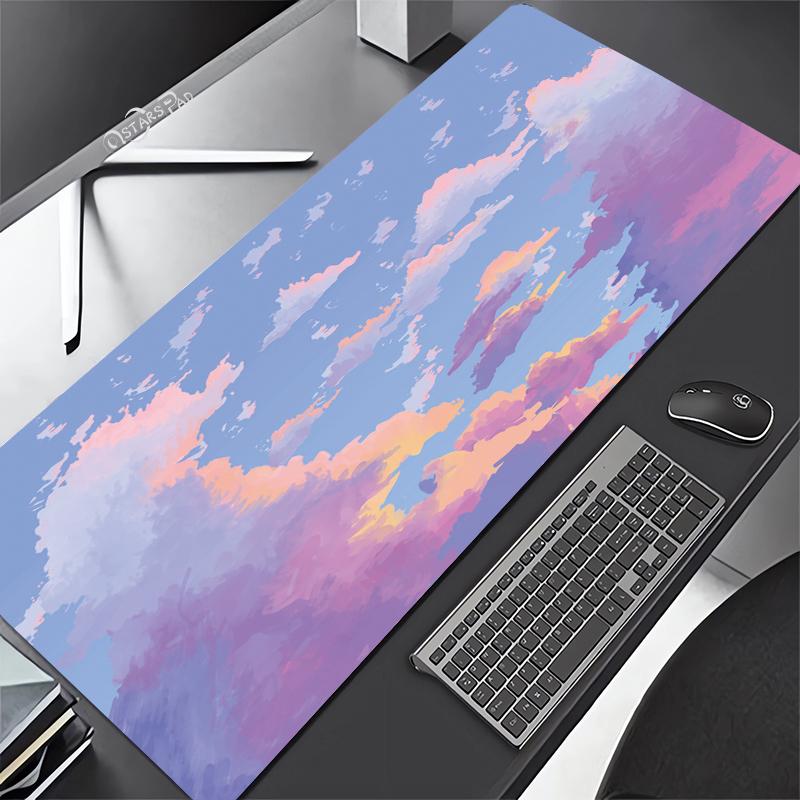 Blue Sky White Cloud Gaming Mouse Pad Waterproof Nonslip Desk Mat