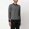 Emporio Armani FW22 Геометрический узор Логотип Вязаный Лонгслив Пуловер Толстовка Мужская толстовка Черный 6L1MXX-1MCQZ-F633