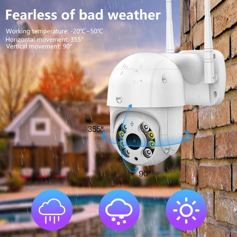 Wi-Fi камера Внутренняя камера для безопасности 1080P Камера для животных Камера для мониторинга детей Детектор движения Отслеживание Водонепроницаемая камера