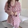 Korean Style Spring Autumn Rest Pajamas for Women Fashion Long Sleeve Pants High Grade Elegant Comfortable Lapel Loungewear