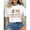 E NE SUIS PAS EN RETARD JE SUIS Футболка с принтом букв, с коротким рукавом, с круглым вырезом, повседневный топ для лета и весны, женская одежда