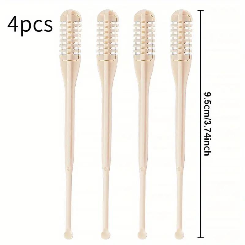 2/4 шт. Триммер для волос в носу 2-в-1, вращающийся на 360 градусов, режущая головка для волос в носу, двусторонние лезвия, инструмент для удаления волос в носу, нержавеющая сталь, ручной триммер для носа