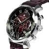 Salvatore Marra Men's Multifaceted Crystal Chronograph Watch with Acetate Strap, Gradient Purple (SM19104A-SSPL)