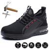 Air Cushion Safety Shoes Men Women Work Sneakers Construction Shoes Breathable Mesh Work Shoes Lightweight Safety Work Boots