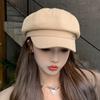 Ins корейская версия сетчатая текстурированная восьмиугольная шляпа осень-зима берет с металлическим логотипом художественный повседневный простой газетчик шляпа