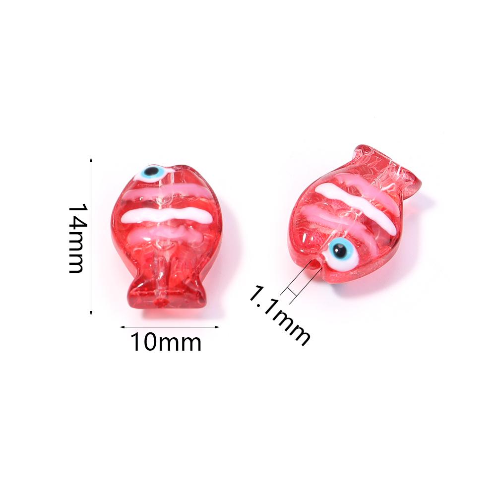 5 шт./лот Разноцветные ручной работы Lampwork Бусины Милые Мультяшные Морские Рыбки Россыпью Стеклянные Бусины Для DIY Модного Браслета Серьги Украшения