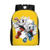Cuphead Mugman Travel Camping Work Backpack for Womens/Mens Gifts Basic Daypack Cartoon Anime Computer Bags-LDYH384
