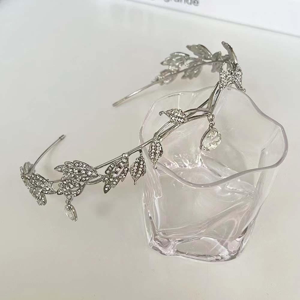 Exquisite Crystal Forehead Accessory Elegant Bride Shiny Hair Hoop Elf Rhinestone Headband  Wedding