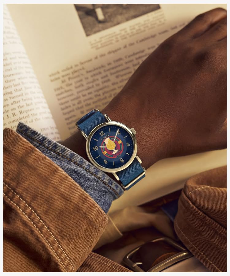 TIMEX X Гарри Поттер 5 АТМ Водонепроницаемые Минеральное Стекло Темно-синие Унисекс [TIMEX] Часы, Кварцевые, Ударопрочные, Стекло, Циферблат, TW2Y76100, [Оригинал]