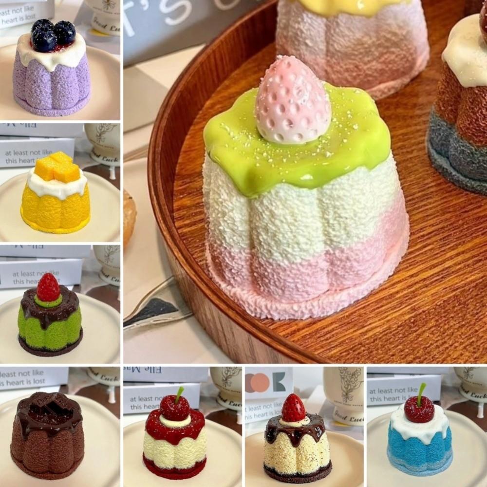 Simulated Puddings Soft Squeeze Toy Silicone Fidget Toy New Dessert Squishy Toy