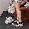 Thick-soled Muffin Little White Shoes Women's Summer New Versatile Breathable Mesh Board Shoes Sports and Leisure Heightening Board Shoes