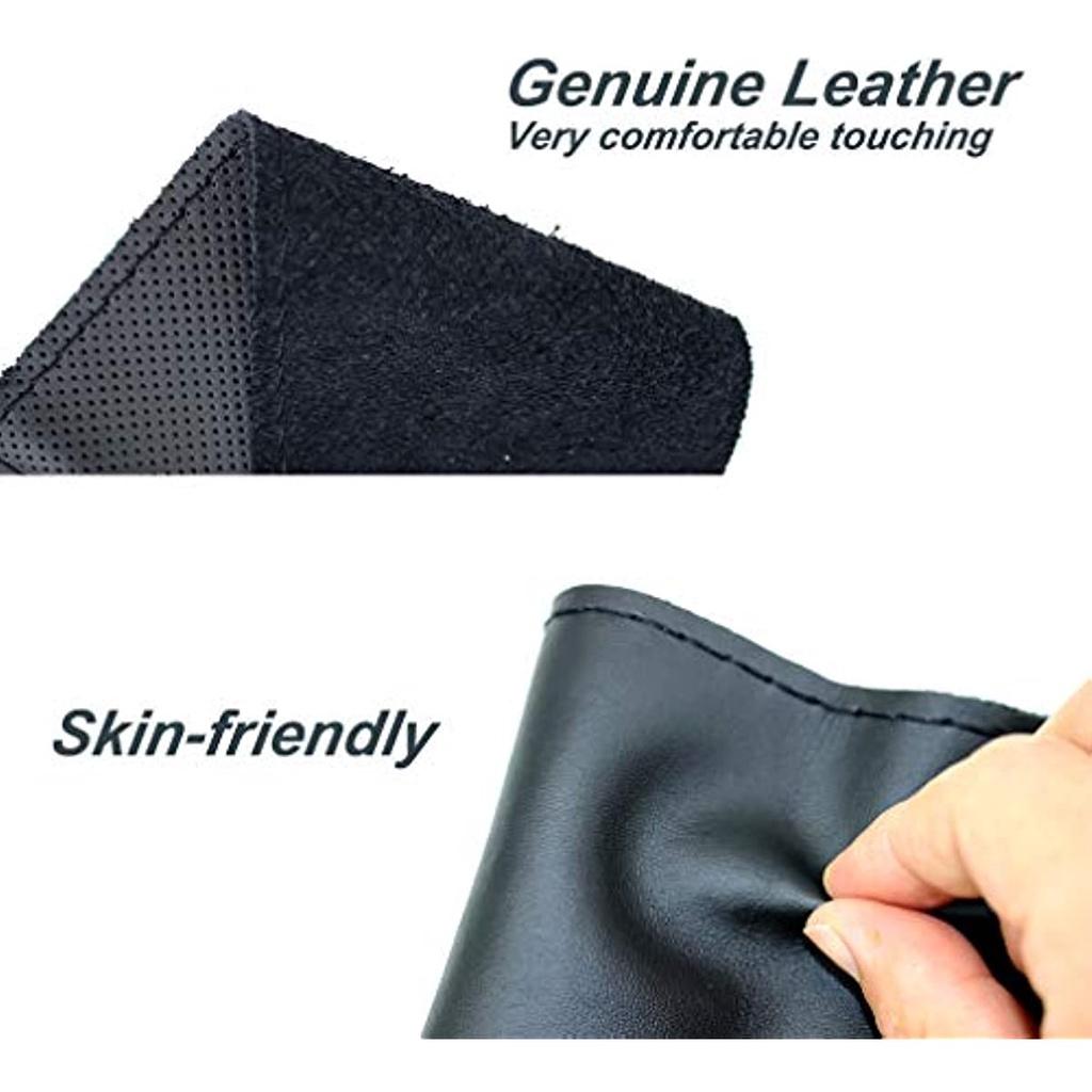 Кожаный чехол на руль автомобиля, универсальный размер для чехла на руль своими руками, нескользящий и мягкий, 37–38 см