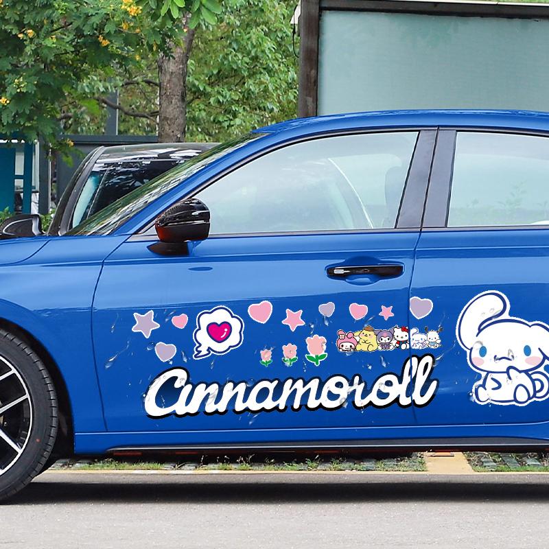 SKCW6 Sanrio Car Body Decoration Stickers Kawaii Cartoon Decal For Hyundai Volkswagen Toyota BMW Honda Jaguar Cadillac Alfa Romeo KIA