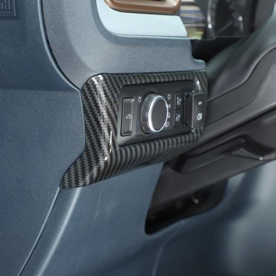 ABS Carbon Fiber Headlight Switch Button Panel Cover Trim For Ford Maverick 22+