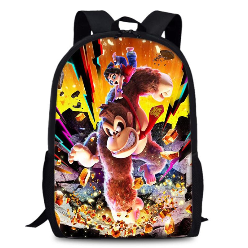 Школьный рюкзак Donkey Kong Bananza для детей из ткани Оксфорд для учебы
