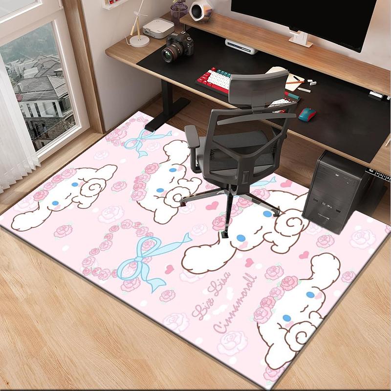 Hello cat Fantasy World Office Rug Chair Mat, Game Carpet, Suitable for Front Door, Bedroom, Living Room, Desk, Holiday Gift