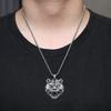 Cartoon Fashion Domineering Tiger Head Necklace Men'S Pendant Trendy Brand Personality Hip Hop Simple Sweater Chain
