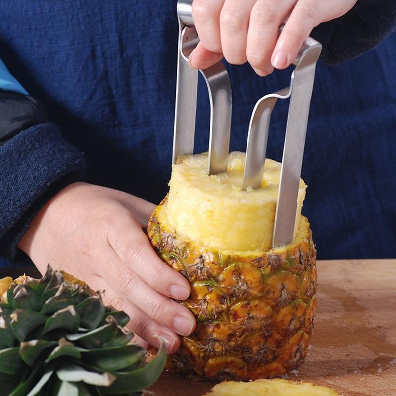 Нержавеющая сталь Ананас Очиститель Резак Ананас Мясо Экстрактор Резак Сердечник Машина Домашний Кухонный Нож Слайсер Фруктовые Инструменты
