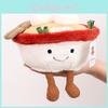 Creative Expression Smile Lamian Noodles Bowl Plush Doll For Room Decoration