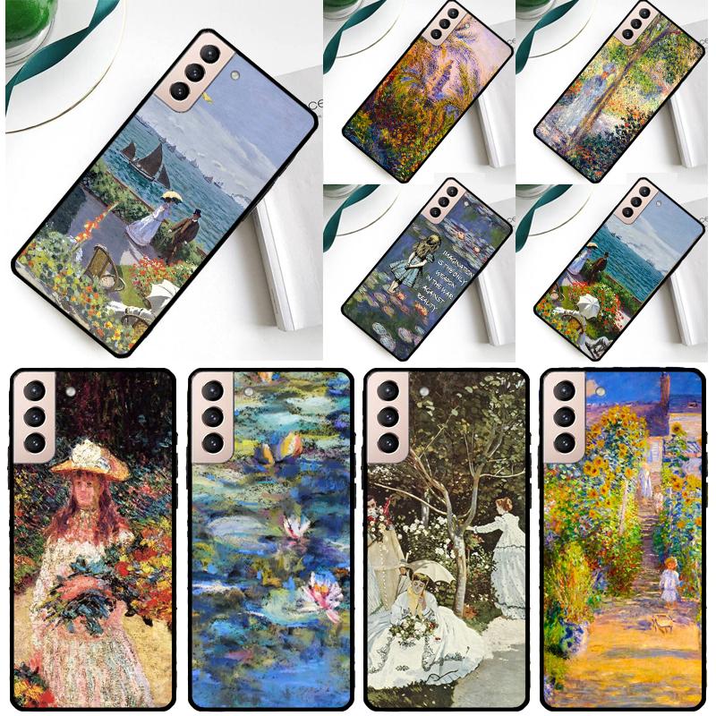 Чехол для телефона Claude Monet Garden Lotus Bridge для Samsung Galaxy S25 Ultra S24 Ultra S9 S10 S20 S21 S22 S23 Plus S24 FE