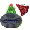 Tinsel Christmas Tree Hat Headband Christmas Party Santa Claus Flower Dress Clothing Hat Holiday Atmosphere Decoration Headwear